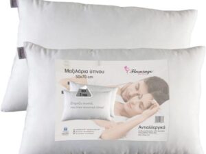 Μαξιλάρι ύπνου σετ 2 τμχ 50Χ70cm Σχ.170 ύφασμα microfiber 600gsm/τμχ White 50x70cm Flamingo | Maril Home