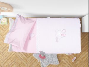 Σετ σεντόνια μπεμπέ 3τμχ  Σχ. Bear 100% cotton Pink 70Χ140cm Flamingo | Maril Home