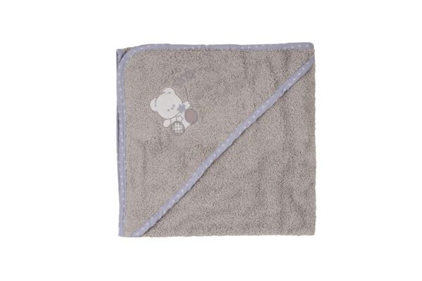 Πετσέτα με κουκούλα  Σχ.Bear 75X75cm 100% cotton Grey  Flamingo | Maril Home