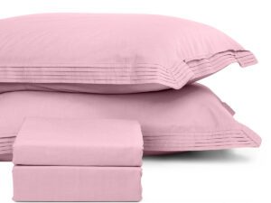 Σετ σεντόνια υπέρδιπλα μονόχρωμα Nonstop Art 1850 230x240 Ροζ Beauty Home | Maril Home