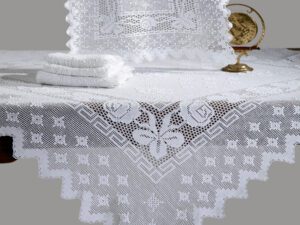 Χειροποίητο πλεκτό μερσεριζέ τραπεζομάντηλο 187 (170cm x 230cm) Silk Fashion | Maril Home