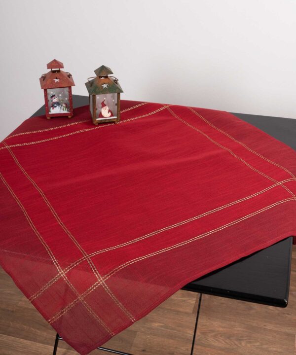 χριστουγεννιάτικο τραπεζομάντηλο (160cm x 220cm) 2448 κόκκινο Silk Fashion | Maril Home