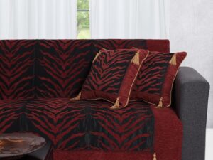ΡΙΧΤΑΡΙΑ 306 (180cm x 180cm / 180cm x 250cm / 180cm x 300cm) μαύρο κόκκινο Silk Fashion | Maril Home