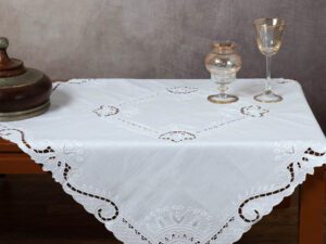 Χειροποίητο πετσετάκι 461 (60cm x 60cm) λευκό Silk Fashion | Maril Home