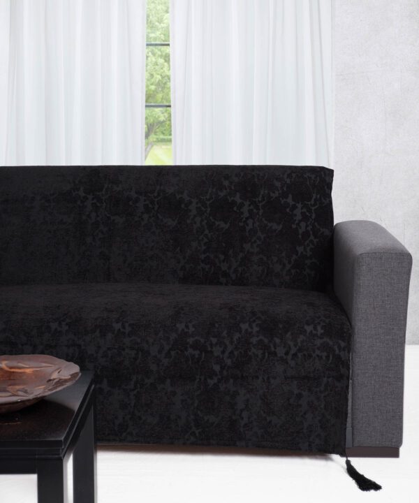 ΡΙΧΤΑΡΙΑ 7098 (180cm x 180cm / 180cm x 250cm / 180cm x 320cm) μαύρο Silk Fashion | Maril Home