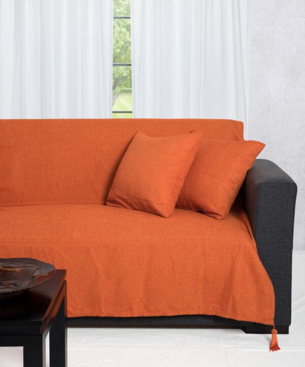 ΡΙΧΤΑΡΙΑ 9925 (180cm x 180cm) πορτοκαλί Silk Fashion | Maril Home