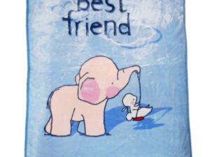 Βρεφική Κουβέρτα Κούνιας Βελουτέ Γαλάζιο Best Friends Γαρύφαλλο 105x130 - ΓΑΡΥΦΑΛΛΟ | Maril.gr