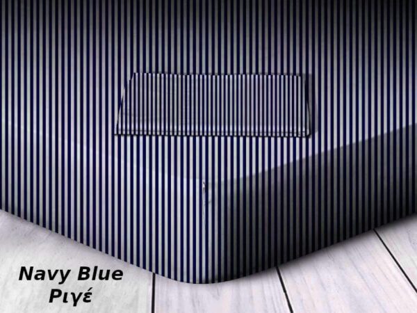 Σετ Μαξιλαροθήκες Navy Blue Ριγέ Βαμβακερές Γαρύφαλλο 2 Τεμαχίων 50x70 - ΓΑΡΥΦΑΛΛΟ | Maril.gr