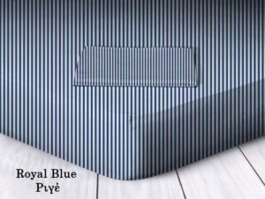 Κατωσέντονο Μονό με Λάστιχο Royal Blue Ριγέ Βαμβάκι Γαρύφαλλο 100x200+25cm - ΓΑΡΥΦΑΛΛΟ | Maril.gr