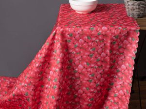 Αλέκιαστο τραπεζομάντηλο 419 (170cm x 220cm) κόκκινο Silk Fashion | Maril Home