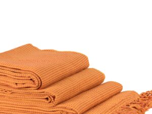 ΡΙΧΤΑΡΙΑ dobby (180cm x 180cm/180cm x 250cm/180cm x 300cm) πορτοκαλί Silk Fashion | Maril Home