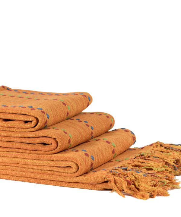 ΡΙΧΤΑΡΙΑ dotregina (150cm x 180cm/170cm x 230cm/170cm x 270cm) πορτοκαλί Silk Fashion | Maril Home