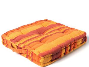 Μαξιλάρι κάθισμα kerala (45cm x 45cm x 8cm) πορτοκαλί Silk Fashion | Maril Home