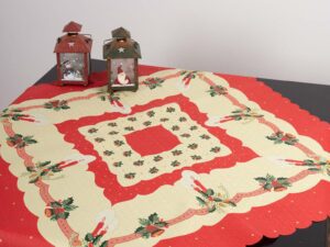 χριστουγεννιάτικο καρέ (90cm x 90cm) κερί Silk Fashion | Maril Home