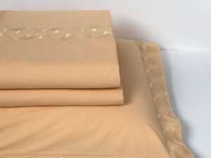 σεντόνια βαμβακερά ( 230cm x 250cm 2x 50cm x 70cm) M110 χρυσό Silk Fashion | Maril Home