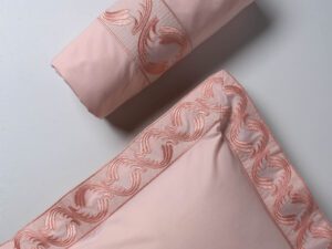 σεντόνια βαμβακερά ( 230cm x 250cm 2x 50cm x 70cm) M110 ρόζ Silk Fashion | Maril Home