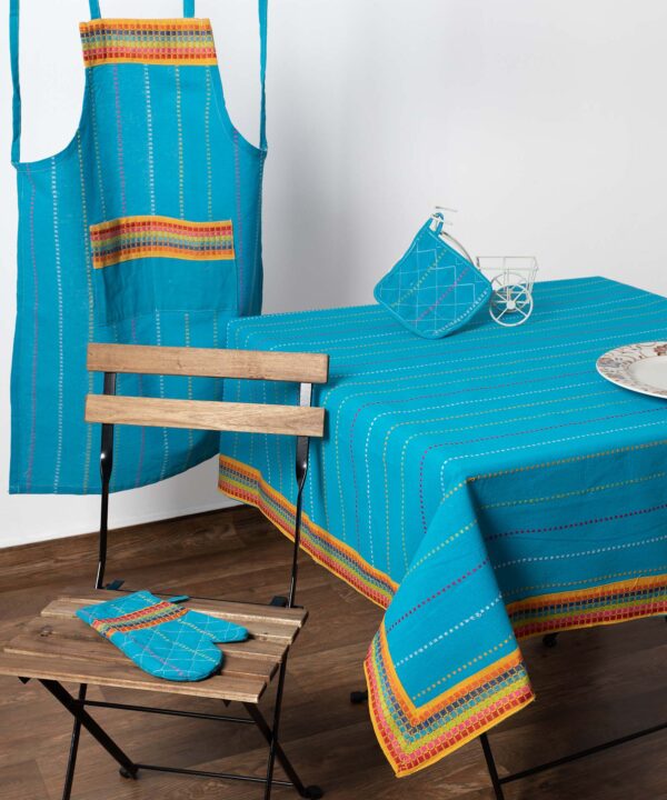 μαξιλάρι κάθισμα (40cm x 40cm ) moda ριγέ σιέλ Silk Fashion | Maril Home