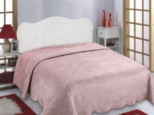Κουβέρτα βελούδο με sherpa NX2211 (240cm x 260cm) pink Silk Fashion | Maril Home