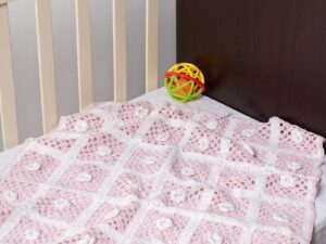bebe κουβερτάκι (100cm x 150cm) πλεκτό ροζ Silk Fashion | Maril Home