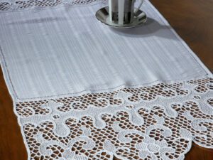 Τραβέρσα βενίς (50cm x 110cm) λευκή Silk Fashion | Maril Home