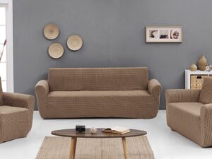 Ελαστικά καλύμματα καναπέ σετ 3τμχ Art 8600 Μπεζ Beauty Home | Maril Home