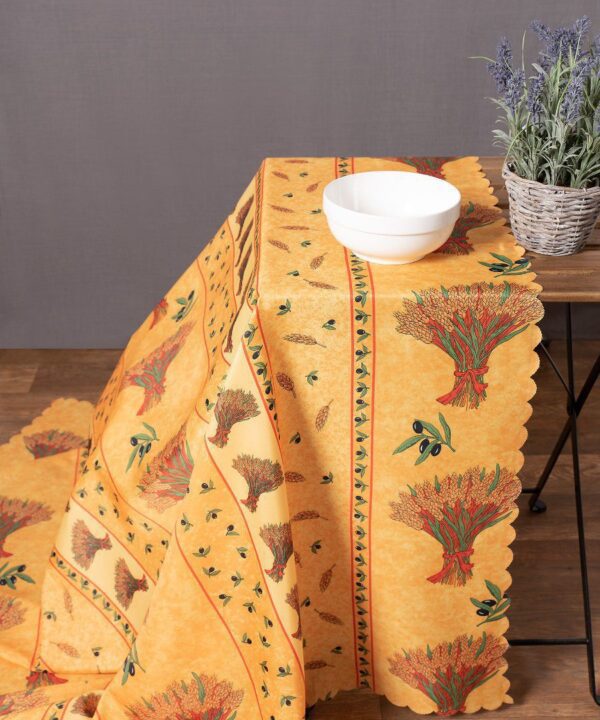 τραπεζομάντηλα ( 140cm x 180cm) mod3 κίτρινο Silk Fashion | Maril Home