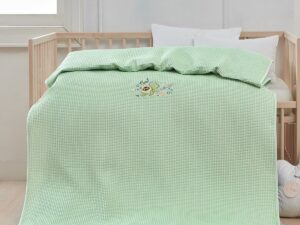 Κουβέρτα πικέ με κέντημα Art 5312 100X150 Λαχανί Beauty Home | Maril Home
