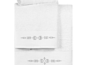 Σετ πετσέτες Art 3168  Σετ 3τμχ  Λευκό Beauty Home | Maril Home