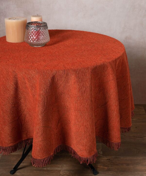 Σενίλ ροτόντα 055 (175cm) πορτοκαλί Silk Fashion | Maril Home