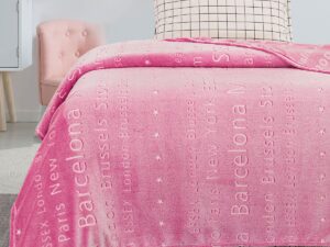 Κουβέρτα μονή φωσφορίζουσα Art 6134  160x220 Ροζ Beauty Home | Maril Home
