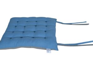 Μαξιλάρι καρέκλας Σχ.Duo 40x40cm διπλής όψης blue/l.grey 100% βαμβ.  40x40cm Flamingo | Maril Home