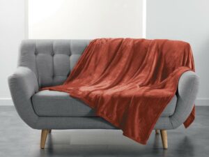 Κουβέρτα - Ριχτάρι super soft  Σχ.Flanou terracotta 180x220cm 100% polyester  180x220cm Flamingo | Maril Home