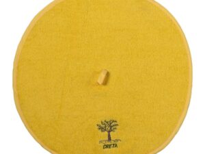 Στρογγυλή πετσέτα με κρεμαστράκι (48cm) κίτρινο ΚΡΗΤΗ Silk Fashion | Maril Home