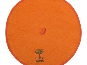Στρογγυλή πετσέτα με κρεμαστράκι (48cm) πορτοκαλί ΡΟΔΟΣ Silk Fashion | Maril Home