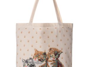 Τσάντα με στάμπα (45cm x 38cm) γατάκια Silk Fashion | Maril Home