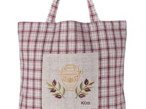 Τσάντα με κέντημα 1312 (45cm x 45cm) κόκκινη KOS Silk Fashion | Maril Home