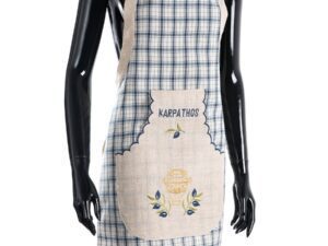 Ολόσωμη ποδιά 1312 (80cm x 55cm) μπλέ KARPATHOS Silk Fashion | Maril Home