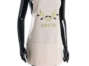 Ολόσωμη ποδιά BG23a (50cm x 70cm) άμμου χρωματιστή ελιά CRETA Silk Fashion | Maril Home