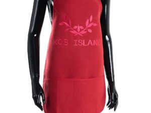 Ολόσωμη ποδιά BG23a (50cm x 70cm) κόκκινη KOS Silk Fashion | Maril Home