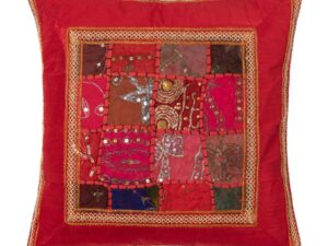 Μαξιλαροθήκη antic με φάσα (45cm x 45cm) κόκκινο Silk Fashion | Maril Home
