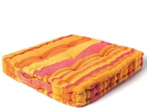 Μαξιλάρι κάθισμα kerala (45cm x 45cm x 8cm) κίτρινο Silk Fashion | Maril Home