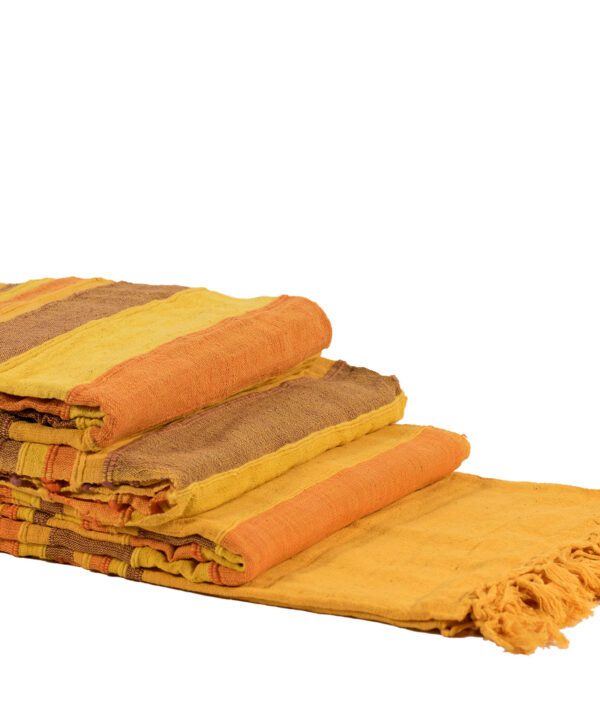 ΡΙΧΤΑΡΙΑ kerala (150cm x 180cm/170cm x 230cm/170cm x 270cm) κίτρινο/πορτοκαλί Silk Fashion | Maril Home
