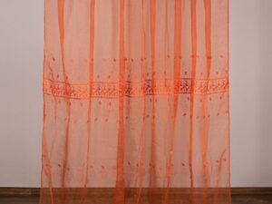 Κουρτίνα MK15 (280cm x 300cm) με τρέσα πορτοκαλί Silk Fashion | Maril Home