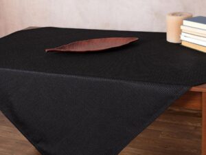 Τραπεζοκαρέ NELLY (135cm x 135cm) μαύρο Silk Fashion | Maril Home