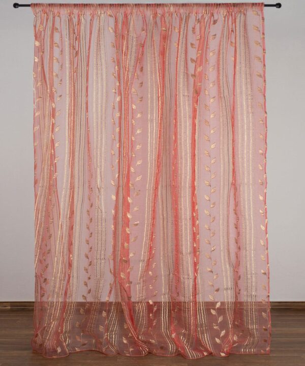 Κουρτίνα nx6105 (280cm x 300cm) με τρέσα ροδί Silk Fashion | Maril Home