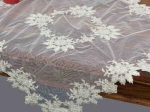 διακοσμητικά πετσετάκια (1 τεμάχιο) (50cm X 50cm) YL2016 λευκό Silk Fashion | Maril Home
