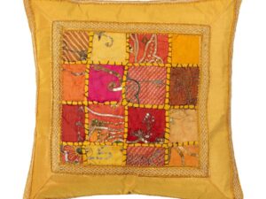 Μαξιλαροθήκη antic με φάσα (65cm x 65cm) κίτρινο Silk Fashion | Maril Home