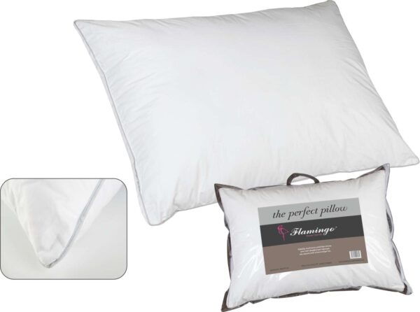 Μαξιλάρι ύπνου Σχ.140 A' ποιότητα σιλικόνη 50x70cm με φυτίλι περιμετρικά 900gr White  Flamingo | Maril Home