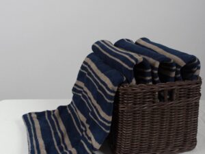 κουβέρτα coral fleece (170cm x 220cm) μπλέ ριγέ Silk Fashion | Maril Home