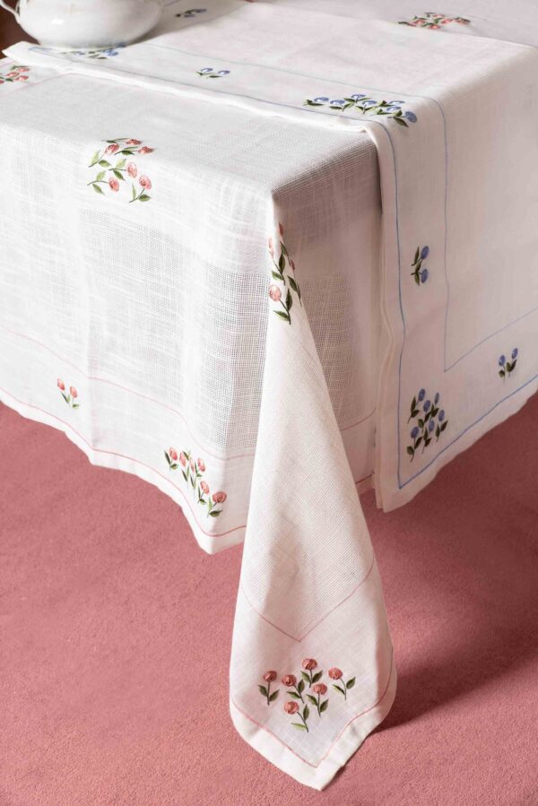 τραπεζομάντηλα (140cm x 180cm) 858 ροζ Silk Fashion | Maril Home